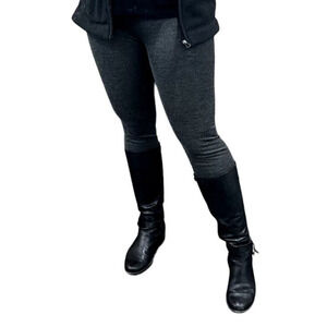 Daily Ritual black gray herringbone patterned leggings M long